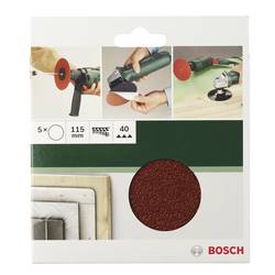 Bosch Accessories 2609256B37 brusný papír pro brusné kotouče bez otvorů Zrnitost 60 (Ø) 115 mm 5 ks