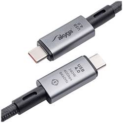 Akyga USB kabel USB-C ® zástrčka, USB-C ® zástrčka 1.00 m šedá AK-USB-45