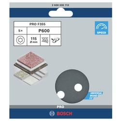 Bosch Accessories Best for Stone 2608605113 brusné papíry pro excentrické brusky na suchý zip, s otvory Zrnitost 600 (Ø) 115 mm 5 ks