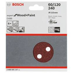 Bosch Accessories Best for Wood 2608605107 sada brusného papíru pro excentrické brusky na suchý zip, s otvory Zrnitost 60, 120, 240 (Ø) 115 mm 1 sada