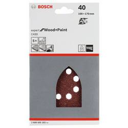 Bosch Accessories 2608605182 2608605182 univerzální brusný papír na suchý zip, s otvory Zrnitost 40 (d x š) 170 mm x 100 mm 5 ks