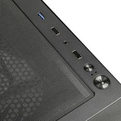 Kolink Observatory HF Mesh midi tower PC skříň černá 2 předinstalované ventilátory, 4 předinstalované LED ventilátory