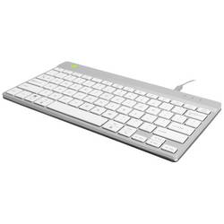 R-GO Tools Compact Break kabelový klávesnice německá, QWERTZ bílá ergonomická