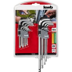 kwb sada inbusových klíčů 1.5 mm, 2 mm, 2.5 mm, 3 mm, 4 mm, 5 mm, 6 mm, 8 mm, 10 mm 8dílná