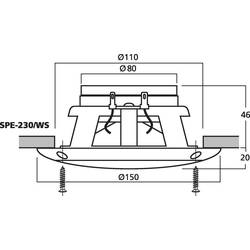 Monacor SPE-230/WS vestavný reproduktor 50 W 8 Ω bílá 1 pár
