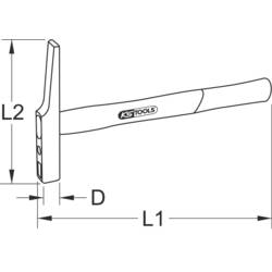 KS Tools 142.4020 1424020 Elektrikářské kladivo 260 g 260 mm 1 ks