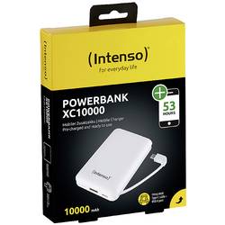 Intenso XC10000 powerbanka Li-Pol, 10000 mAh, USB-A, USB-C®, bílá, Indikátor stavu