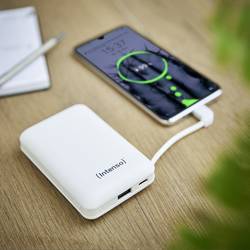 Intenso XC10000 powerbanka Li-Pol, 10000 mAh, USB-A, USB-C®, bílá, Indikátor stavu