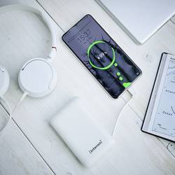 Intenso XC10000 powerbanka Li-Pol, 10000 mAh, USB-A, USB-C®, bílá, Indikátor stavu