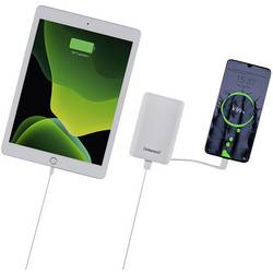 Intenso XC10000 powerbanka Li-Pol, 10000 mAh, USB-A, USB-C®, bílá, Indikátor stavu