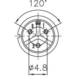 Lutronic 2350 03 T06 CB T kulatý konektor DIN, 1 ks