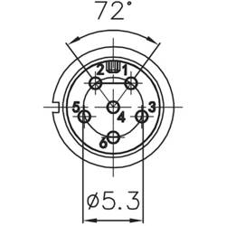 Lutronic 2350 06 T06 CB T kulatý konektor DIN, 1 ks