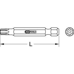 KS Tools 911.8369 9118369 bit Torx IPR 27 nástrojová ocel niklováno C 6.3 1 ks