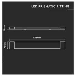 V-TAC SMD LED Energetická třída (EEK2021): E (A - G) LED 40 W = 4800 W bílá (Ø x v) 1166 mm x 24 mm 1 ks