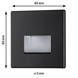 Paulmann 93094 Wand EBL Edge LED vestavné nástěnné svítidlo, LED, pevně vestavěné LED, 1.40 W, černá (matná)