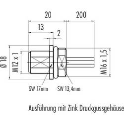 binder 76 0231 0011 00005-0200 neupravený zástrčkový konektor pro senzory - aktory, 76 0231 0011 00005-0200-20, piny: 5, 1 ks
