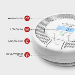 X-Sense CO3D, ZASXS00147WEU detektor oxidu uhelnatého na baterii