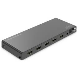 Digitus DS-55340 4 porty HDMI rozbočovač lze spínat jednotlivě, LED ukazatel, se stavovými LED, UHD, Pro použití v interiérech, kovový ukazatel 7680 x 4320