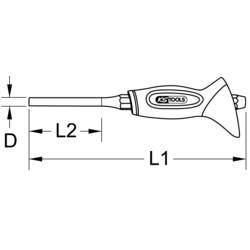 KS Tools 156.0218 Průbojník s ruční rukojetí 9 mm