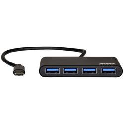 PORT Designs 900123 USB Hub 4 porty USB-A USB 3.0 5 GBit/s s konektorem USB C černá 900123
