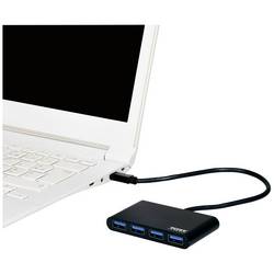 PORT Designs 900123 USB Hub 4 porty USB-A USB 3.0 5 GBit/s s konektorem USB C černá 900123