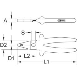 KS Tools 1171712 kombinované kleště, 205 mm