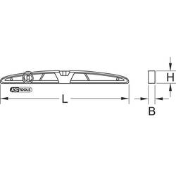 KS Tools 204.4500 2044500 elektrikářská vodováha 500 mm 0.5 mm