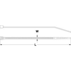 TRU COMPONENTS 1592814, TC-CVR265W203, stahovací pásky, 3.60 mm, 265 mm, černá, odolná vůči UV záření, 100 ks
