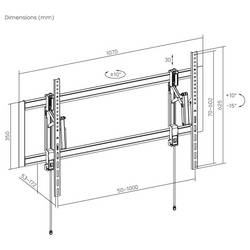 Reflecta PLANO Flat Extend 105-10060T TV držák na zeď 139,7 cm (55) - 267,0 cm (105) naklápěcí, nakláněcí, nastavitelná výška integrovaná vodováha