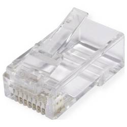 Roline 21.17.3098, zástrčka RJ45, zástrčka, Rovná, zlatá, transparentní, 10 ks