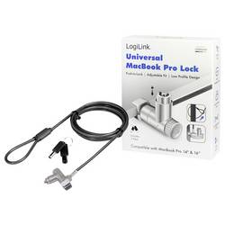 LogiLink kabelový zámek pro notebooky, kódový zámek s klíčem vč. 2 klíčů NBS015