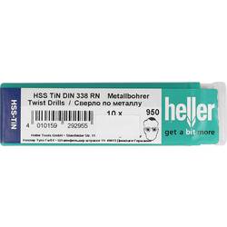 Heller 29285 6 HSS TiN kovový spirálový vrták 3 mm Celková délka 61 mm Potaženo titanem DIN 338 válcová stopka 1 ks
