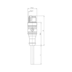 Lutronic 1210 04 002 2m upravený zástrčkový konektor pro senzory - aktory, 1083, piny: 4, 2.00 m, 1 ks