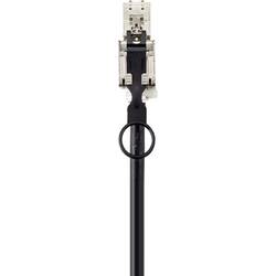 Renkforce RF-4538214 RJ45 síťové kabely, propojovací kabely CAT 6A S/FTP 0.25 m černá se stahovacím kroužkem pro odblokování 1 ks