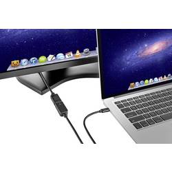Renkforce USB-C® / DisplayPort kabelový adaptér USB-C ® zástrčka, Konektor DisplayPort 1.80 m černá RF-4538166 Kabel pro displeje USB-C®