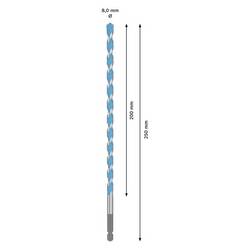 Bosch Accessories 2608902267, 2608902267 Multifunkční vrták, 8 mm, délka 250 mm