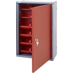 Küpper 70312 Závěsná skříňka 40 cm s 18 vidění boxy červená (š x v x h) 40 x 60 x 19 cm