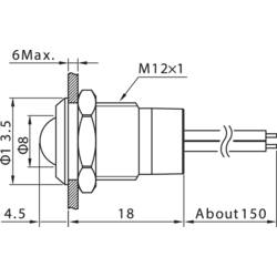 TRU COMPONENTS TC-7495228 LED žárovka zelená 12 V DC/AC