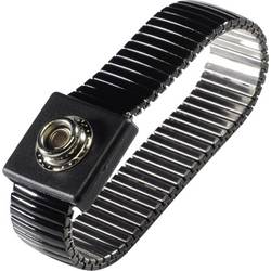 TRU COMPONENTS Sada WristME-10-183-K ESD náramek černá vč. zemnicího kabelu tlačítko 10 mm, krokosvorka