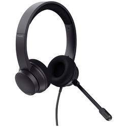 Trust Ayda Headset otevřená (On Ear) kabelová stereo černá Potlačení hluku headset, regulace hlasitosti, Vypnutí zvuku mikrofonu Počítače