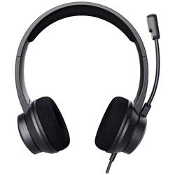 Trust Ayda Headset otevřená (On Ear) kabelová stereo černá Potlačení hluku headset, regulace hlasitosti, Vypnutí zvuku mikrofonu Počítače