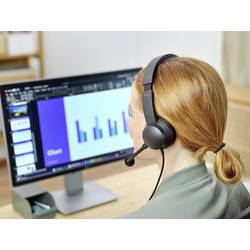 Trust Ayda Headset otevřená (On Ear) kabelová stereo černá Potlačení hluku headset, regulace hlasitosti, Vypnutí zvuku mikrofonu Počítače