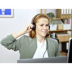 Trust Ayda Headset otevřená (On Ear) kabelová stereo černá Potlačení hluku headset, regulace hlasitosti, Vypnutí zvuku mikrofonu Počítače