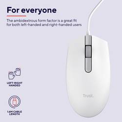 Trust TM-101W optická myš, přenos USB, 3 tlačítko, 1200 dpi, bílá