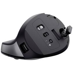 Trust Bayo+ optická ergonomická myš, přenos Bluetooth®, 6 tlačítko, 800 dpi, 1200 dpi, 1600 dpi, 2400 dpi, černá