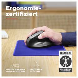 Trust Bayo+ optická ergonomická myš, přenos Bluetooth®, 6 tlačítko, 800 dpi, 1200 dpi, 1600 dpi, 2400 dpi, černá