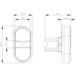 Siemens 3SU1051-3AB42-0AK0, 3SU10513AB420AK0 dvojitý tlakový spínač, 22.3 mm, 1 ks