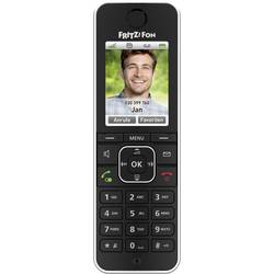 FRITZ! FRITZ!FON C6 Black Edition bezdrátový VoIP telefon záznamník, dětský telefon, handsfree, PIN kód LCD displej černá