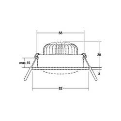 Brumberg 41479173 41479173 LED vestavné svítidlo, LED, 7 W, bílá