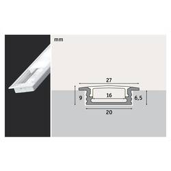 Paulmann 70409 Floor Profile (d x š) 200 cm x 2.7 cm 1 ks